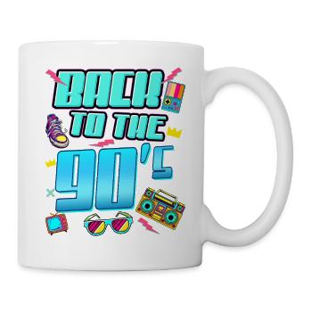 Zurück in die 90er Nostalgie - Tasse - Weiß - Rechts