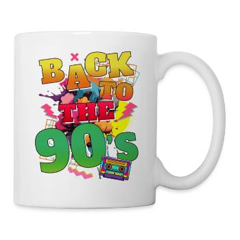 Retour au néon rétro des années 90 - Mug blanc - blanc - Droite