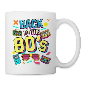 Back to the 80s Neon Retro Motif - Mug - white - Right