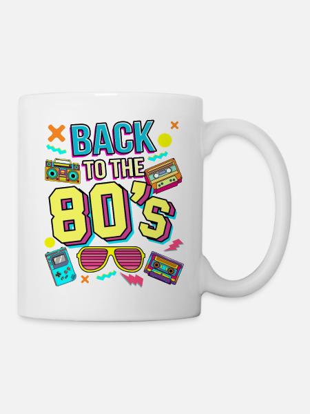 80er Neon Revival - Tasse - Weiß