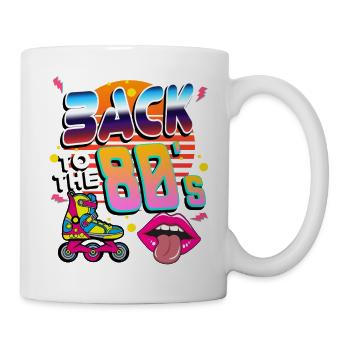 Back to the 80s Neon Skates - Mug - white - Right