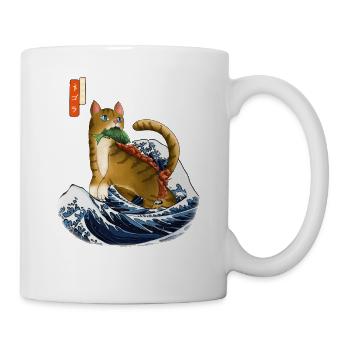 Kaiju Cat Funny Japanese Monster Gift - Mug - white - Right