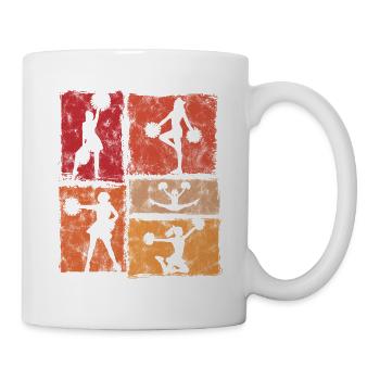 Cheer Squad Cheerleader Sport Vintage Stil - Tasse - Weiß - Rechts