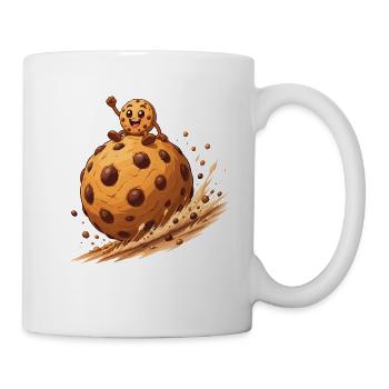 Le héros des cookies chevauche la planète des biscuits - Mug blanc - blanc - Droite