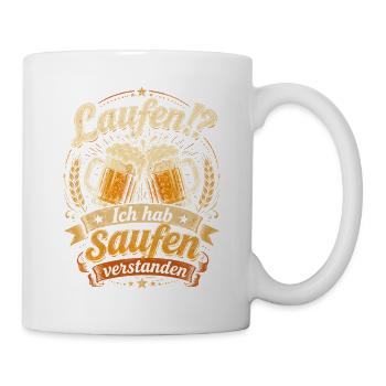 Prost Moment: Klirrende Freundschaft - Tasse - Weiß - Rechts