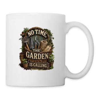 Le jardin appelle le jardinier en disant plantes de jardinage - Mug blanc - blanc - Droite