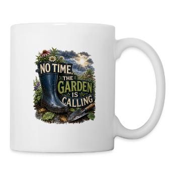 Le jardin appelle le jardinier en disant plantes de jardinage - Mug blanc - blanc - Droite
