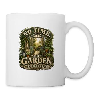 Le jardin appelle le jardinier en disant plantes de jardinage - Mug blanc - blanc - Droite