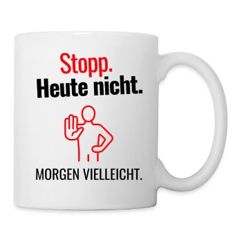 Stopp - Tasse - Weiß - Rechts