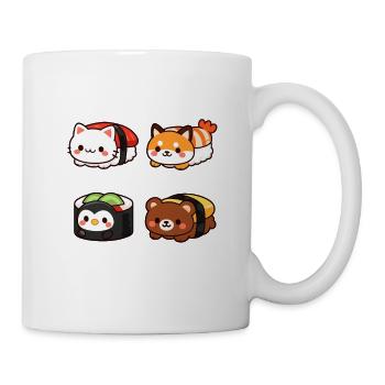 Kawaii Sushi Tierchen Kollektion - Tasse - Weiß - Rechts