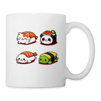 Kawaii Sushi Tierchen Parade - Tasse - Weiß - Rechts