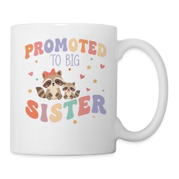 Gender Reveal Baby Shower Promoted To Big Sister - Mug - white - Right