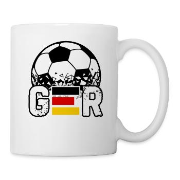 Germany Football Retro Fan GER Shirt - Mug - white - Right