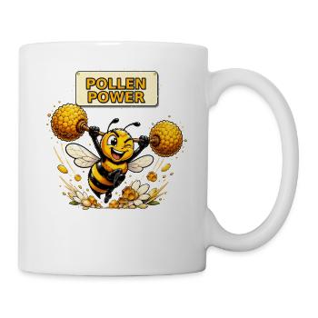 Biene Honig Imker Honigwabe Blumen Wiese Insekt - Tasse - Weiß - Rechts