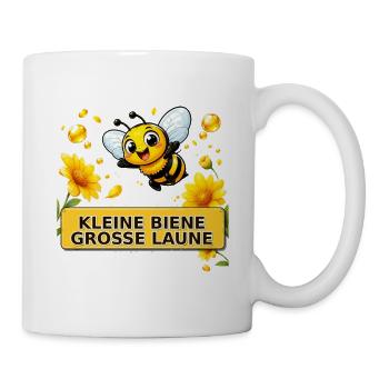 Biene Honig Imker Honigwabe Blumen Wiese Insekt - Tasse - Weiß - Rechts