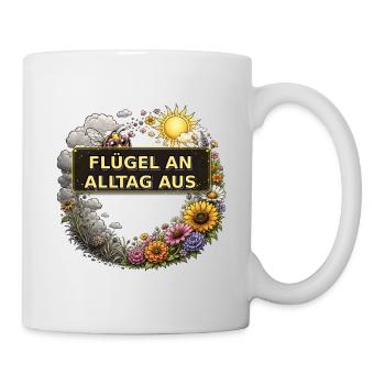 Biene Honig Imker Honigwabe Blumen Wiese Insekt - Tasse - Weiß - Rechts