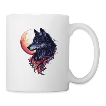 Wolf Mond - Tasse - Weiß - Rechts