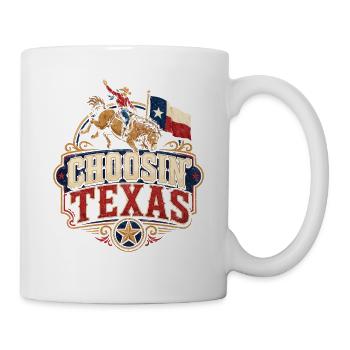 Choosin' Texas Cowboy Logo - Tasse - Weiß - Rechts