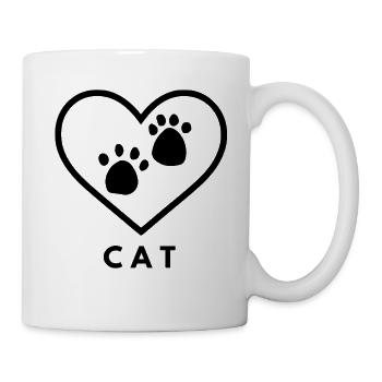 Cat Love Line Art - Mug - white - Right