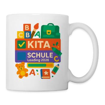 Kita Schule Loading 2026 Schulstart bunt - Tasse - Weiß - Rechts
