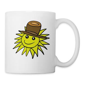 Chouette Soleil Joyeuse et mignonne - Mug blanc - blanc - Droite