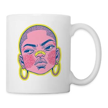 Black female portrait #9 - Mug - white - Right