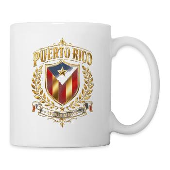 Puerto Rico Stolz Schild Wappen - Tasse - Weiß - Rechts