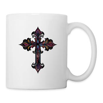 Symbole de la croix - Mug blanc - blanc - Droite