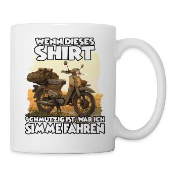 Simson-Besitzer & Schrauber Bekleidung für DDR Fan - Tasse - Weiß - Rechts