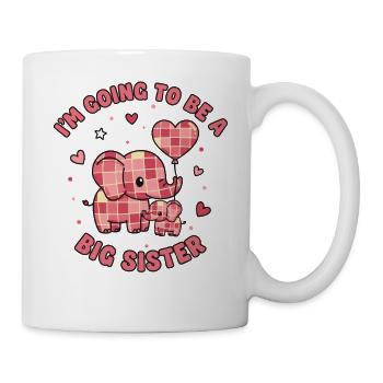 Gender reveal Im Going To Be A Big Sister Baby - Mug - white - Right