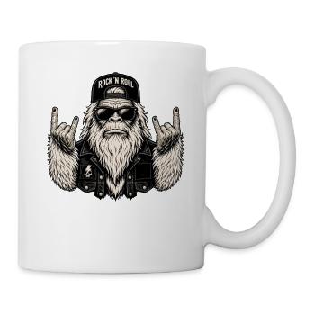 Rock, Rocker, Rock Musik, Heavy Metal, Rock Hand - Tasse - Weiß - Rechts
