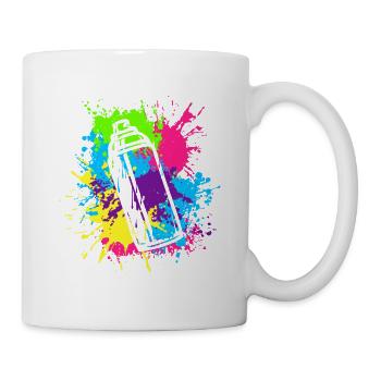 Vivid Spraydose Splash Art - Tasse - Weiß - Rechts