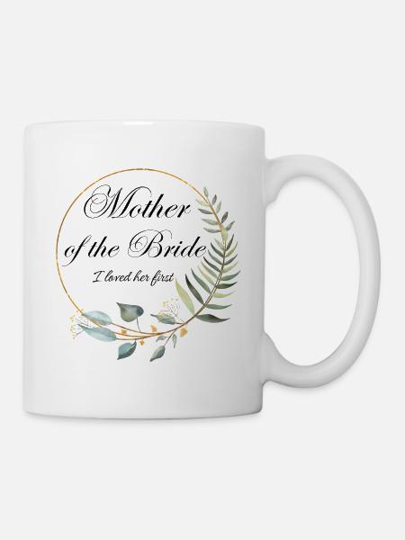 Mutter der Braut Floral - Tasse - Weiß