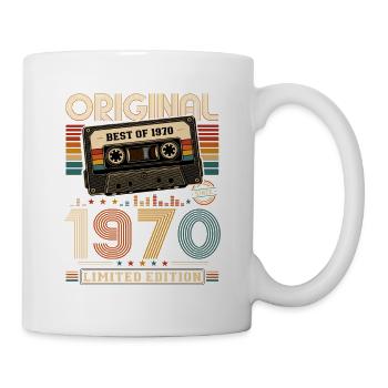 56th Birthday Gift Man Cassette Best of 1970 - Mug - white - Right