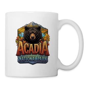 Bär im Acadia National Park Herbst - Tasse - Weiß - Rechts