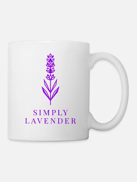 Einfach Lavendel - Tasse - Weiß