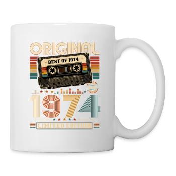 52e anniversaire Gift Man cassette Best of 1974 - Mug blanc - blanc - Droite