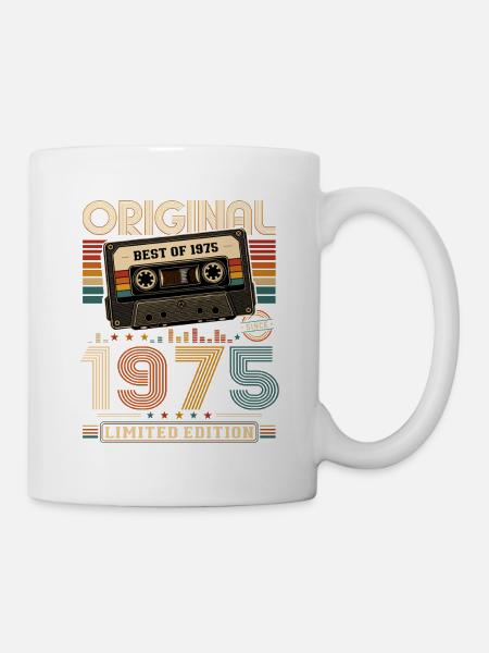 51st Birthday Gift Man Cassette Best of 1975 - Mok - wit