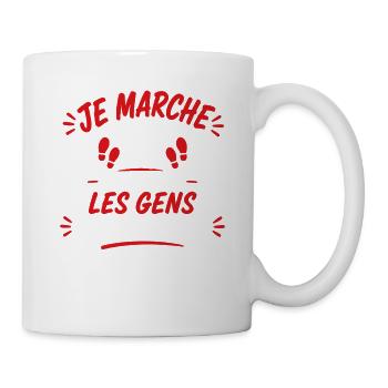 Je Marche Gens M'énervent - Mug blanc - blanc - Droite
