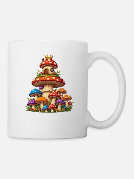 Königliche Pilzhöhle - Tasse - Weiß