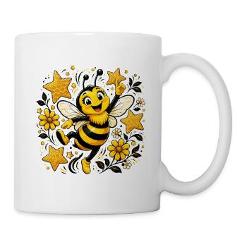 Biene Honig Imker Honigwabe Bienchen Insekt - Tasse - Weiß - Rechts