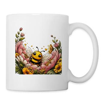 Biene Honig Imker Honigwabe Bienchen Insekt - Tasse - Weiß - Rechts
