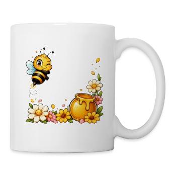 Biene Honig Imker Honigwabe Bienchen Insekt - Tasse - Weiß - Rechts