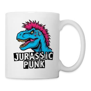 Jurassic Punk T-Rex für Dino Freunde und Rebellen - Tasse - Weiß - Rechts