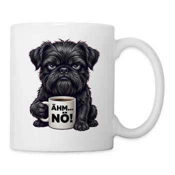 Grummelhund mit Kaffee: Ähm... NÖ! - Tasse - Weiß - Rechts