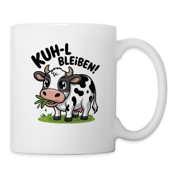  Kuh L Bleiben Lustige Kuh Cartoon Spruch Für - Tasse - Weiß - Rechts