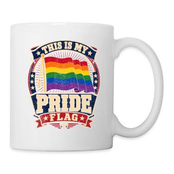 Mein Pride Flaggen-Design - Tasse - Weiß - Rechts