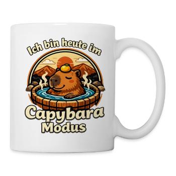 Capybara Modus im Thermalbecken - Tasse - Weiß - Rechts