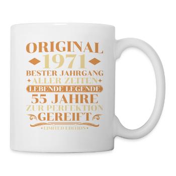 Original 1971 Bester Jahrgang 55. Geburtstag - Tasse - Weiß - Rechts