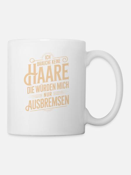 Glatze Glatzkopf Glatzenträger Geschenk - Tasse - Weiß